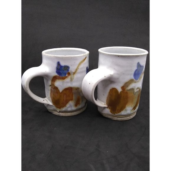 VTG '94 Tomlinson Craft Collection Baltimore Pottery Artisan Signed Mugs 4" - Picture 2 of 12